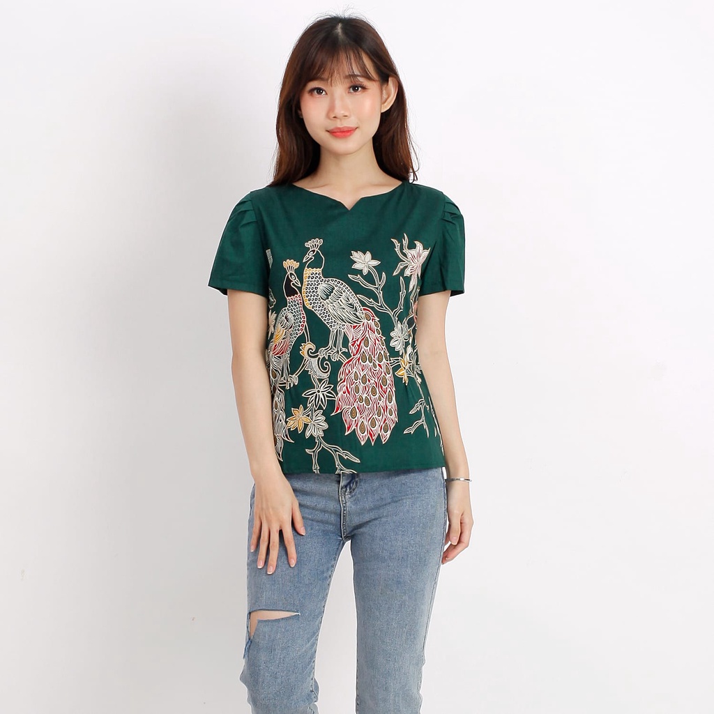 ATASAN BATIK WANITA 632-Green Merak