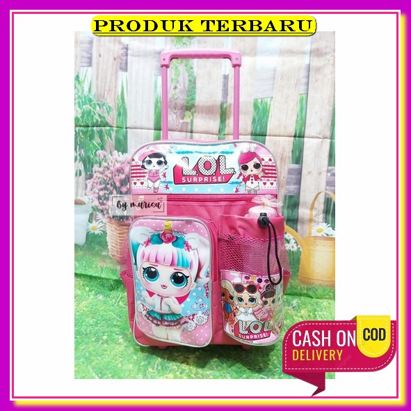 Tas Troli Anak Bt21 Cooky , Tas Dorong Anak Perempuan Bts , Tas Anak Roda , Tas Sekolah Anak Perempu