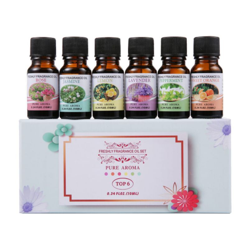 Essential Oil 6 In 1 Taffware Pure Aroma Essential Fragrance Oil Aromatherapy 10ml Aroma Ruangan ESSENTIAL OIL FRAGANCE OIL PENGHARUM RUANG PEWANGI RUANGAN