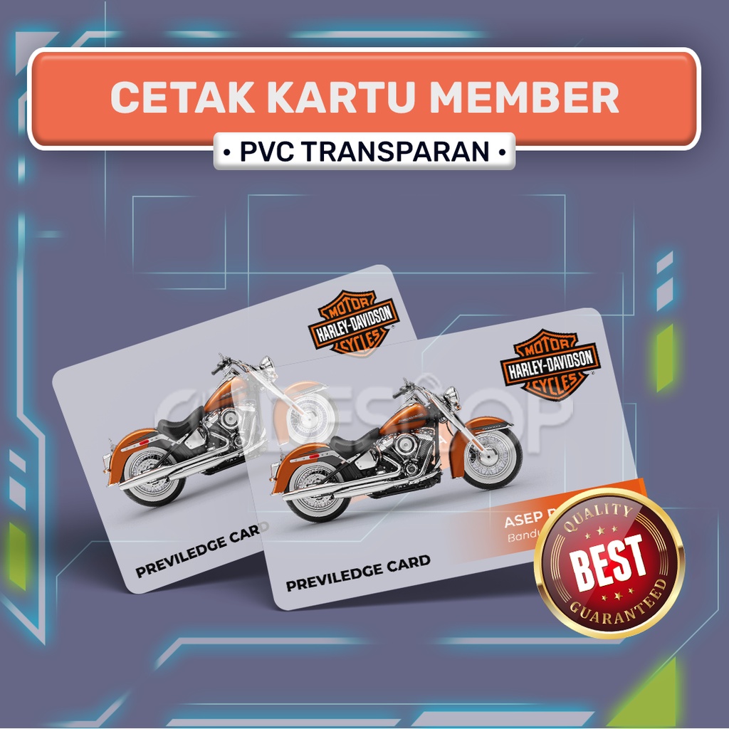 Cetak Kartu Nama Member Transparan PVC