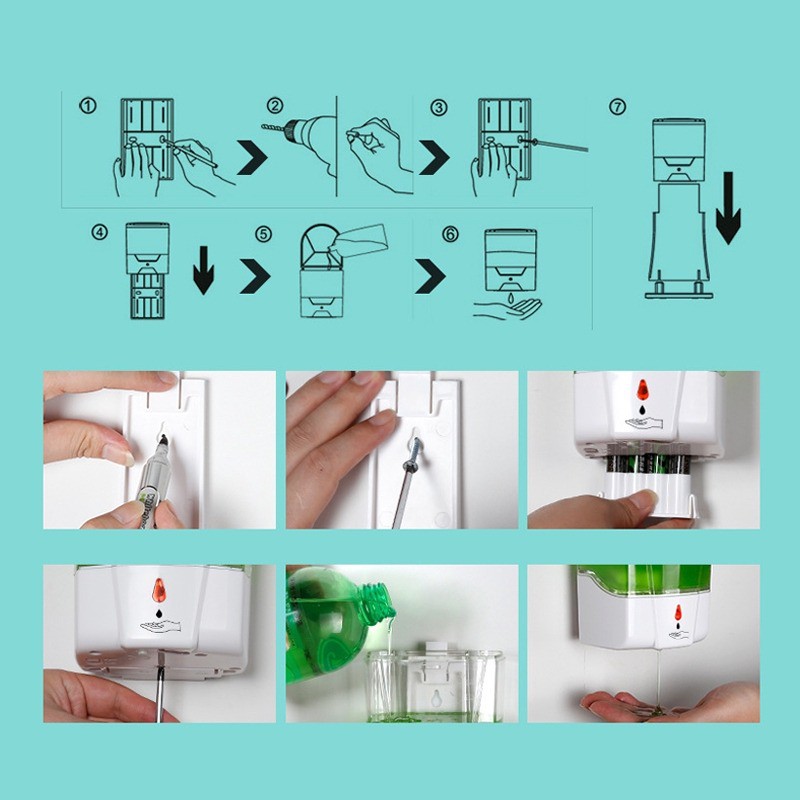 Automatic Liquid Soap Dispenser with Sensor - 700ml Capacity - Dispenser Sabun Otomatis