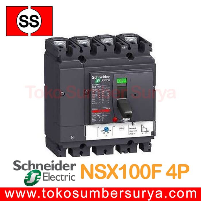 Promo MCCB NSX100F / Breaker NSX100F Schneider 4P 100A