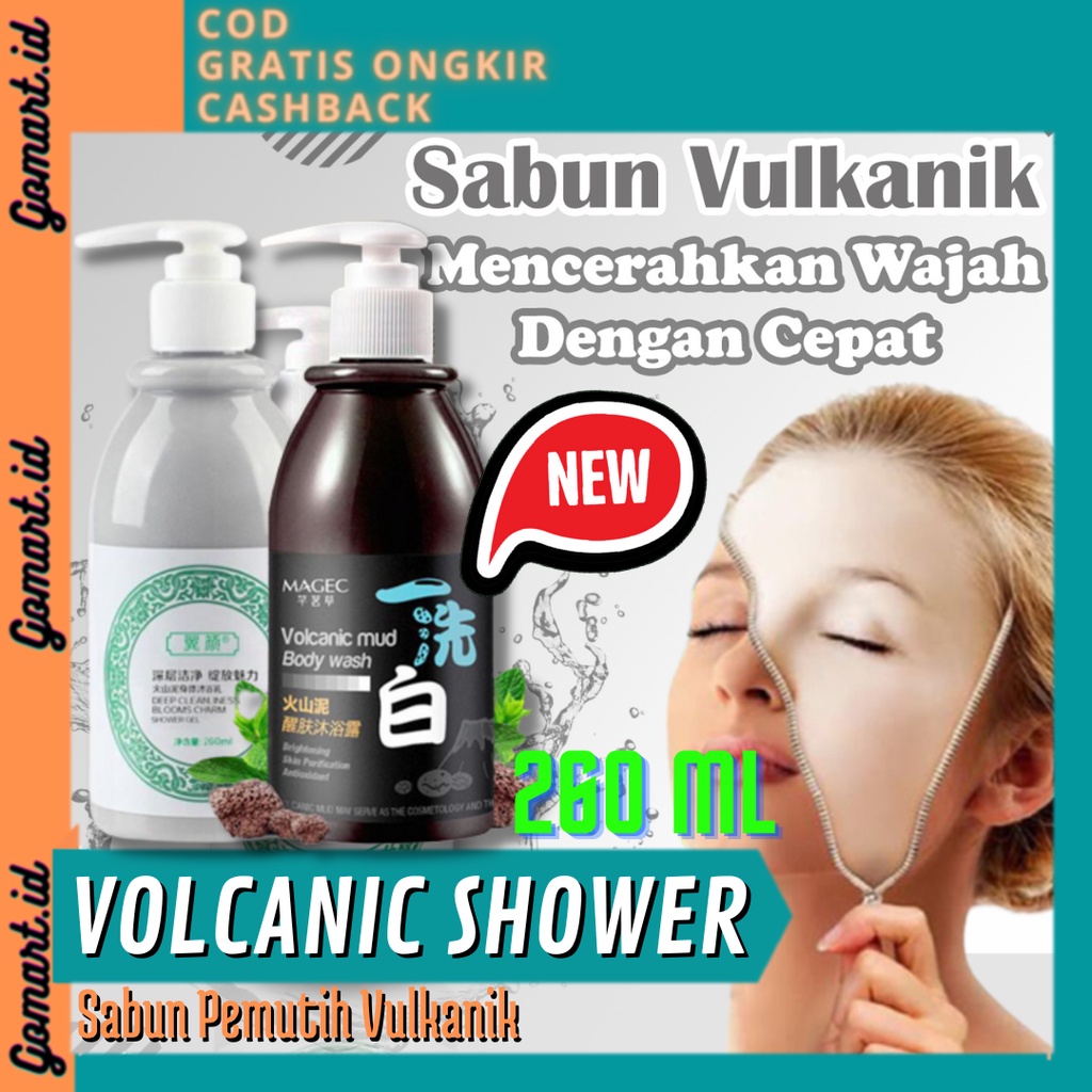 Sabun Lumpur Vulkanik 260 ML - Sabun Pemutih Badan 260 ML - Mergeco Volcanic Mud Bath 260 ML