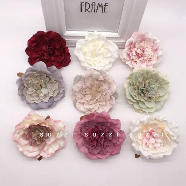 Bunga peony diameter 10cm perbiji