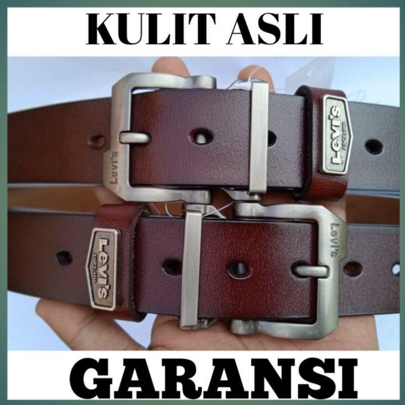 Ikat pinggang levis Sabuk pria kulit asli ,Gesper kulit asli levis