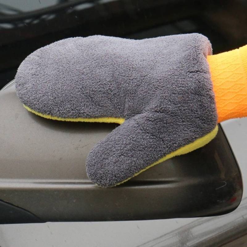 Sarung Tangan Cuci Mobil Aksesoris Coral fleece Kuat Serap Cuci Mobil bear paw gloves Auto accessories