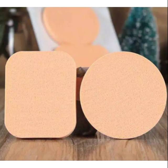 SPONS BEDAK / MAKE UP SPONGE BULAT DAN KOTAK PERSEGI UNIVERSAL