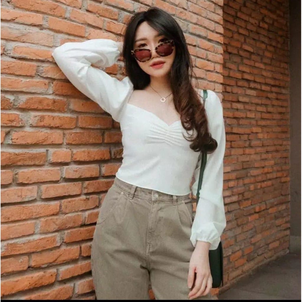 Toply Shop Blouse top sabrina  korea sexy