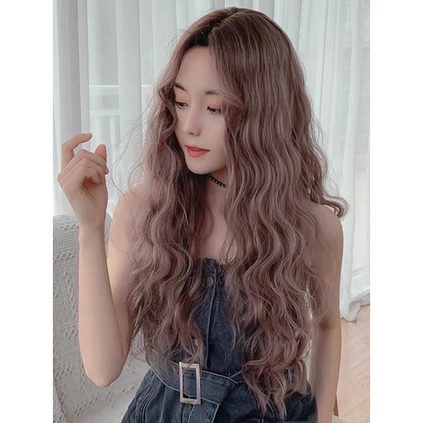 C8257 full wig korean mermaid wave tanpa poni 65 cm