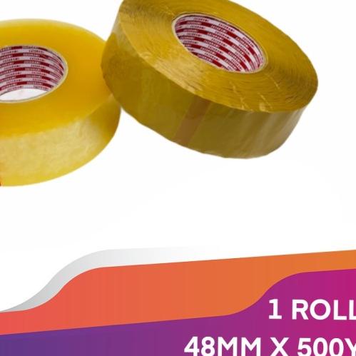 

☏ LAKBAN BENING 2" X 500Y LAKBAN JUMBO LAKBAN COKLAT JUMBO - Bening ❃