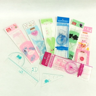 

SOS Penggaris set 20cm Packing OPP/Garisan Set/ruler Set