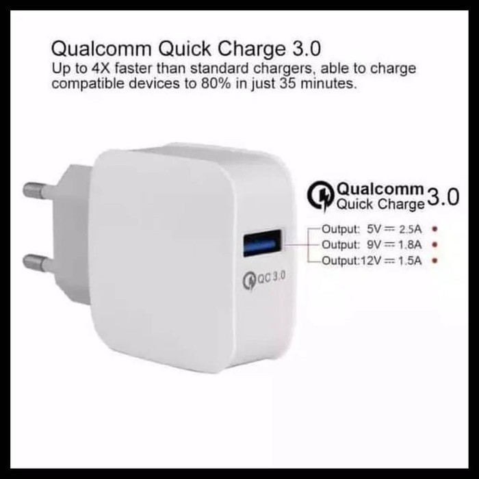 TRAVEL CHARGER ATAU CASAN FLECO QC-008 MICRO 3A PLUS KABEL