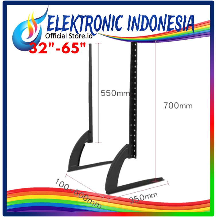 Breket bracket kaki TV 32 s/d 65 inch SUPER KOKOH 100% ORIGINAL PASTI COCOK SEMUA MERK TV