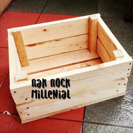 Box Kayu 33x22x16  Keranjang Kayu Wooden Storage Keranjang Kayu Keranjang Buah kotak kayu mainan kot