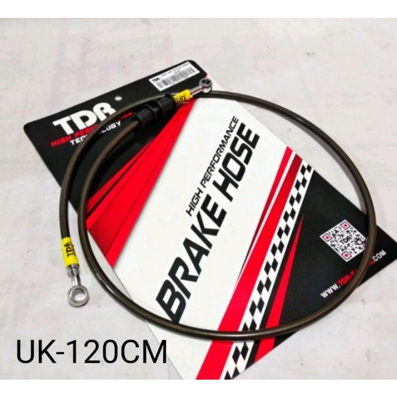 Kabel Rem Depan Super moto Crf150 pnp UK 120cm TDR Original Carbon Hitam/Carbon Selver