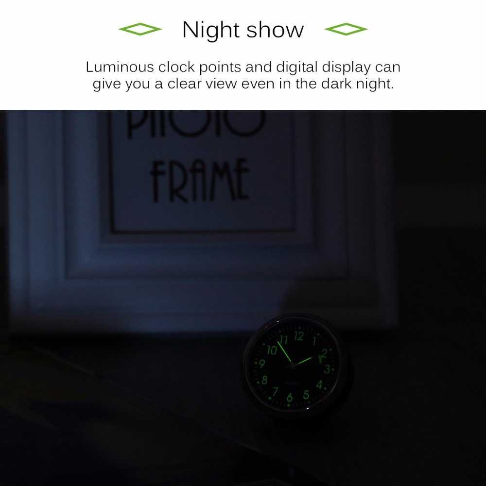 (100% BARANG ORI) Dekorasi Mobil Jam Mini Quartz Clock Luminous - K01