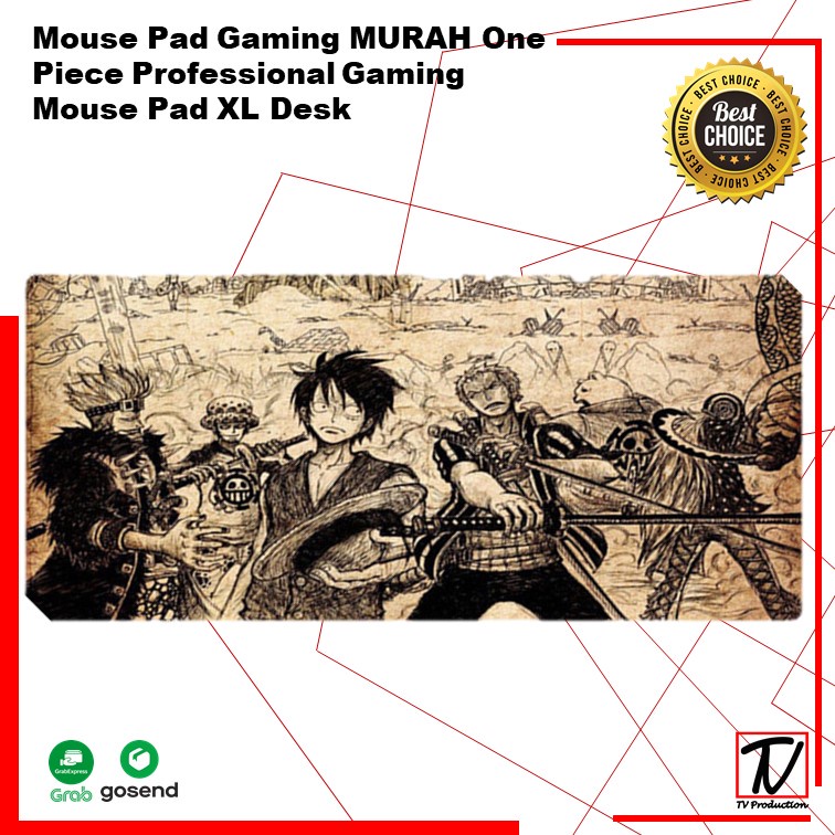 Mouse Pad ONE PIECE Mousepad Professional Gaming Mouse Pad XL One piece 30 x 80 cm Murah Bisa COD