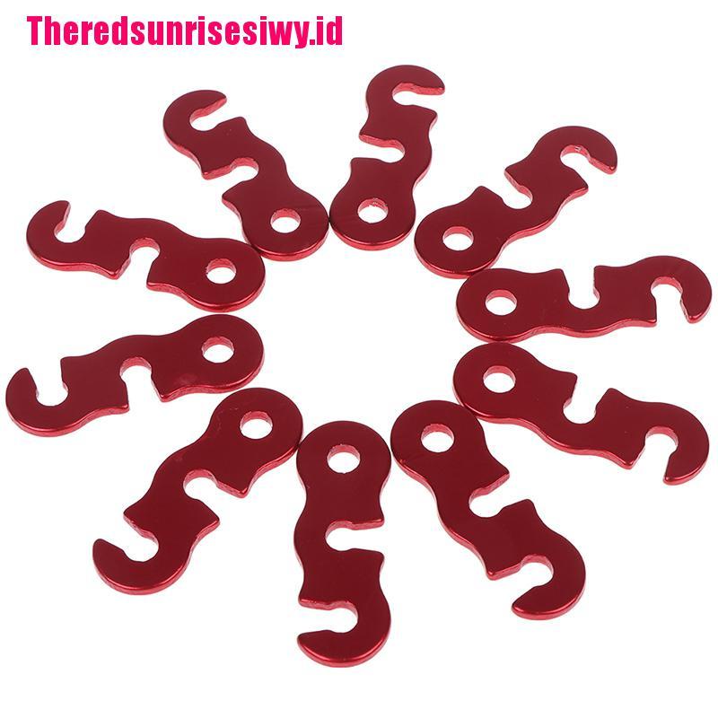 【Theredsunrisesiwy.id】10pcs Aluminium Alloy Adjuster Tent Rope Tightener Tensioner Quick Release