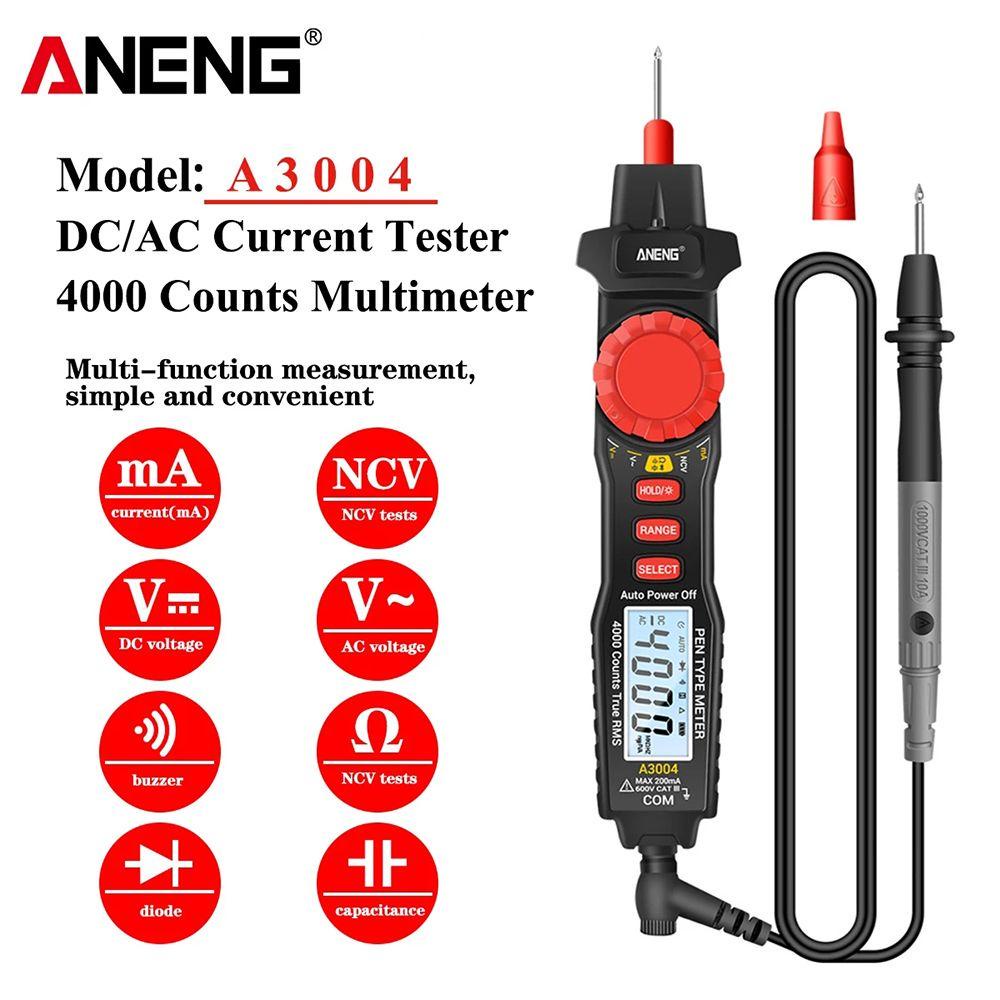 Solighter Multimeter Digital Dengan Non Kontak 4000jumlah Dioda Continuity Tester Tool Profesional Smart Meter