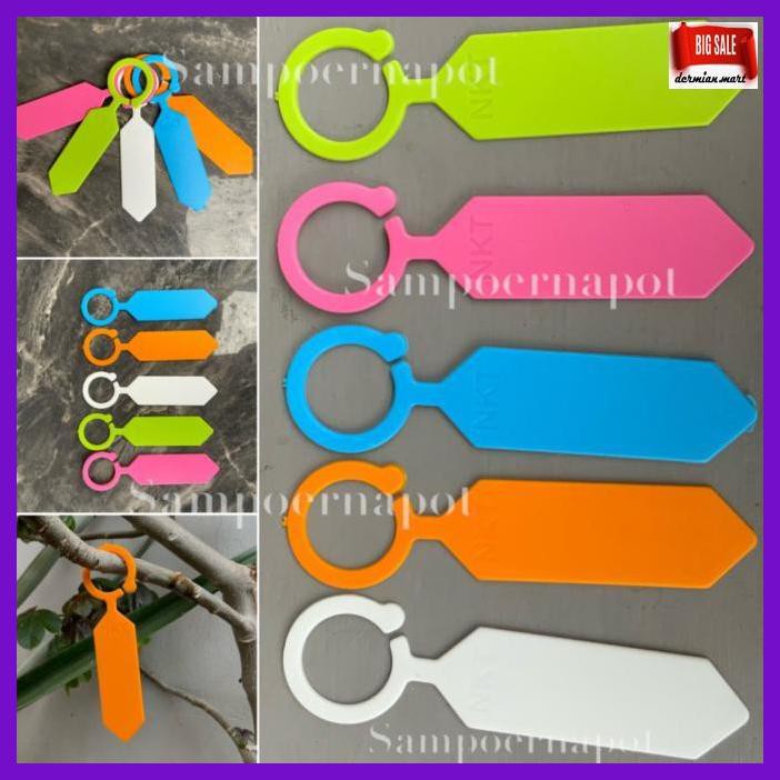 

Sanhiataman- Label Tag Tanaman Warna Warni Name Tag Bahan Tebal - Pack Isi 50 Pcs - Putih -Rumah-