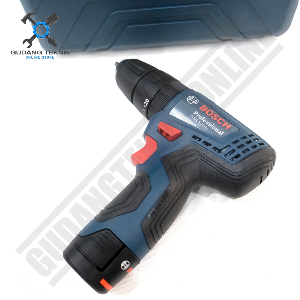 CORDLESS IMPACT DRILL 10mm BOSCH GSB120 12V / Mesin Bor Besi Kayu Beton BATERAI BATTERY GSB 120 GSB-120