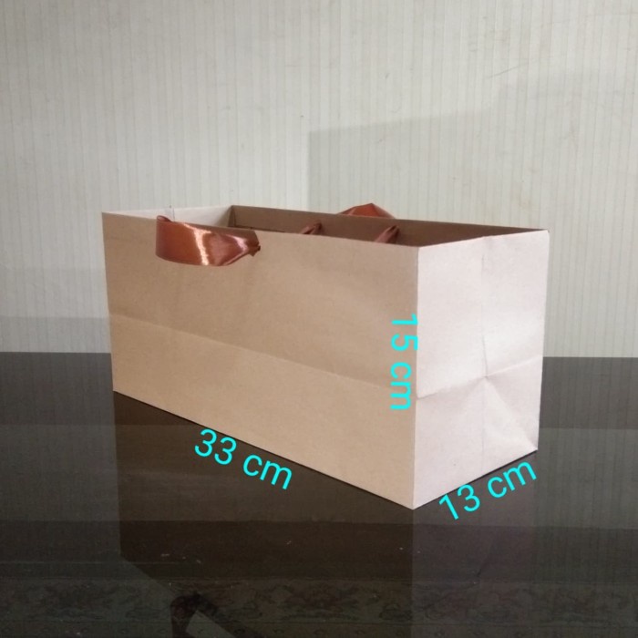 

NEW paper bag polos 33 x 13 x 15 / paperbag / brownies / bandeng - 33x13x15