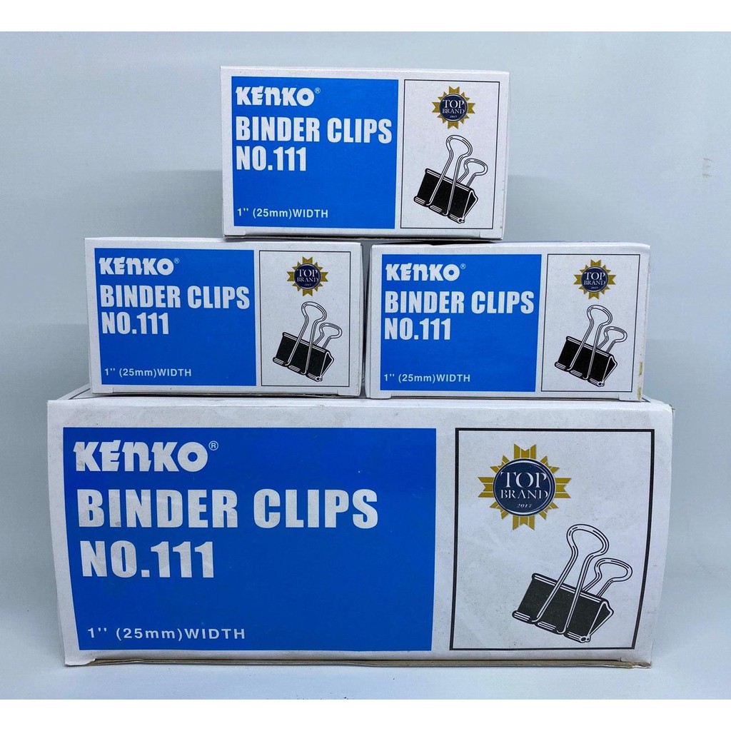 

BINDER CLIPS NO 111 - KENKO 1" 25 MM box besar isi 12 box kecil