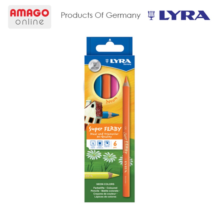 LYRA SUPER FERBY LACQUERED - NEON COLOR PENCIL - 6 COLORS - 3721063