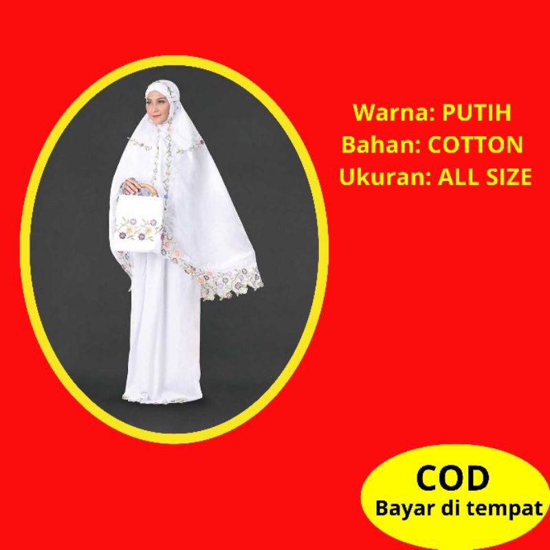 MUKENA WANITA MUKENA MOTIF MUKENA DEWASA WARNA PUTIH