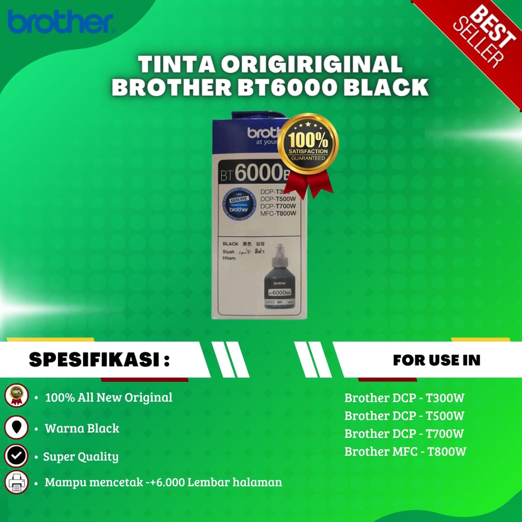 Tinta Brother BT6000BK