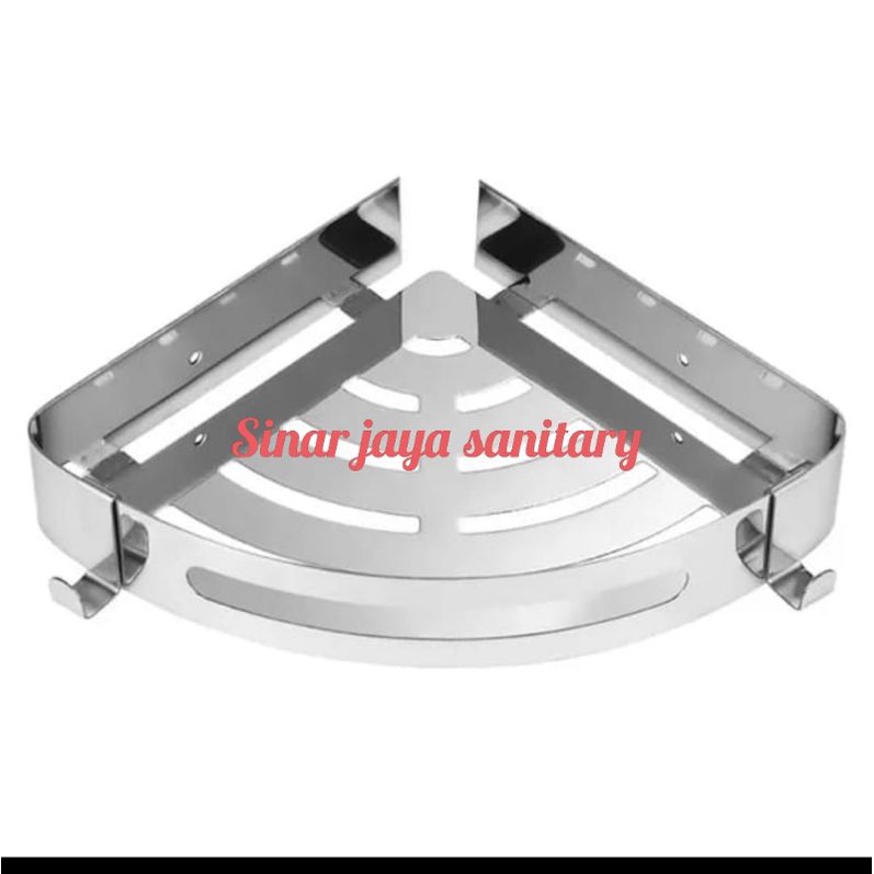 Rak sabun stainless sudut dinding / tempat sabun sudut stainless