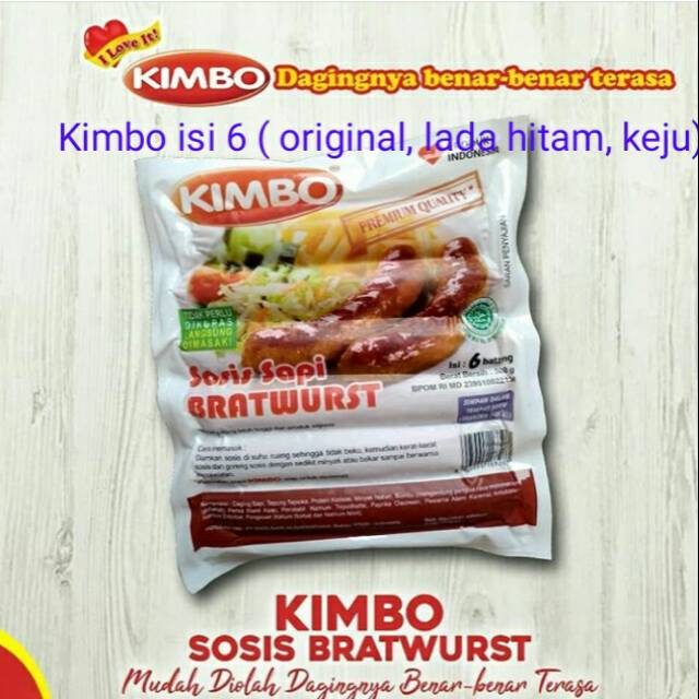 

Kimbo sosis bakar isi 6 ori 500gr