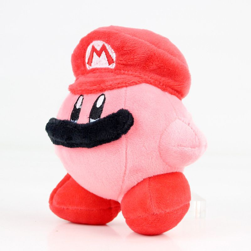 Ready Stock! 14cm Cute Kirby Waddle Dee Mario Luigi Hat Plush Doll Stuffed Toy Kids Gift Pendant