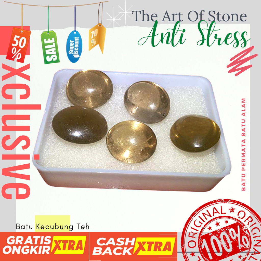KECUBUNG TEH Batu Permata Batu Alam Natural