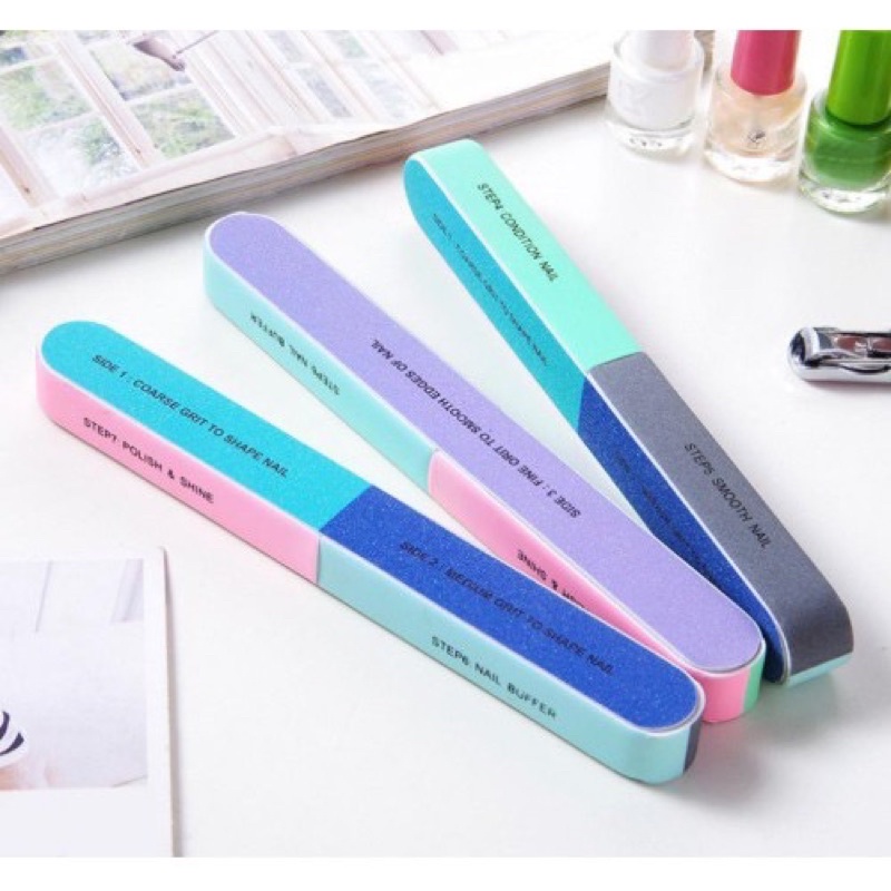 Nail Buffer 7 Sisi Kikir Pengasahan Pengilap Pengasah Asahan Kuku Manicure Manikur RO3