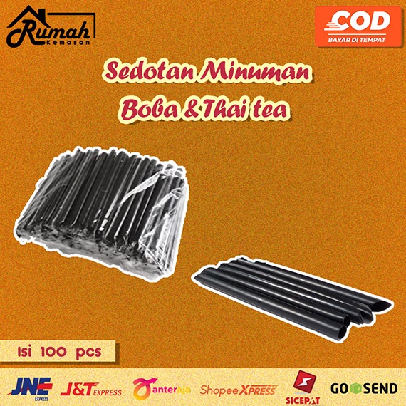 SEDOTAN MINUMAN BOBA ISI 180PCS SEDOTAN THAI TEA SEDOTAN KOPI SEDOTAN PLASTIK
