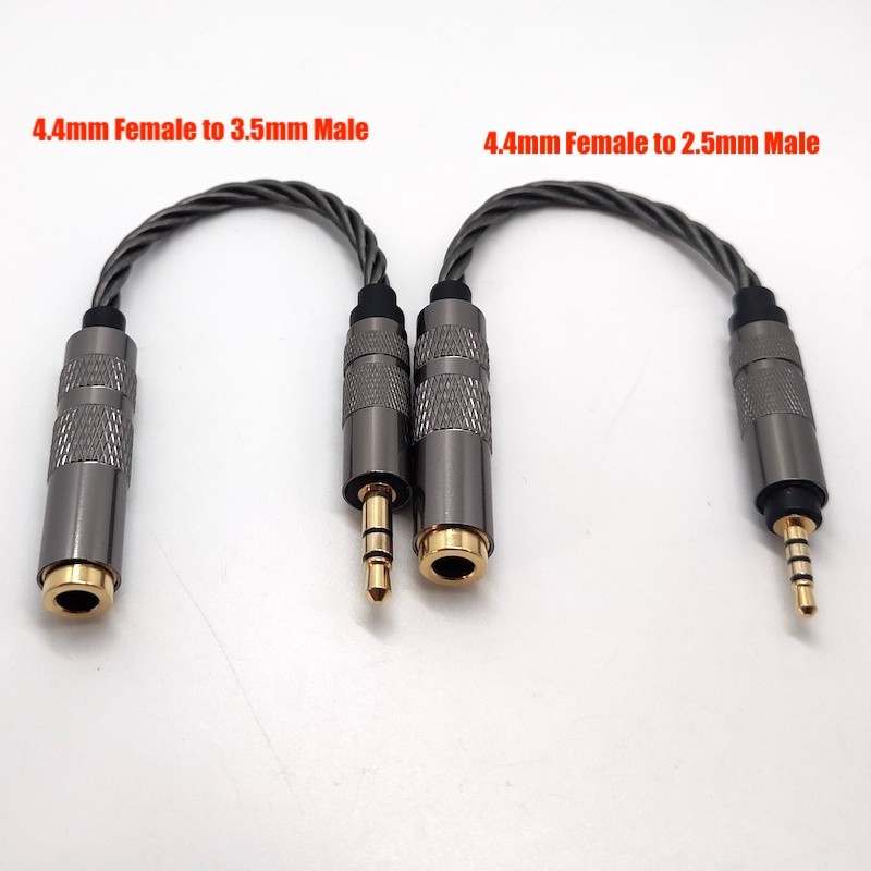 Male To Female 3.5mm 2.5mm 4.4mm Balanced Jack Audio Adapter Cable