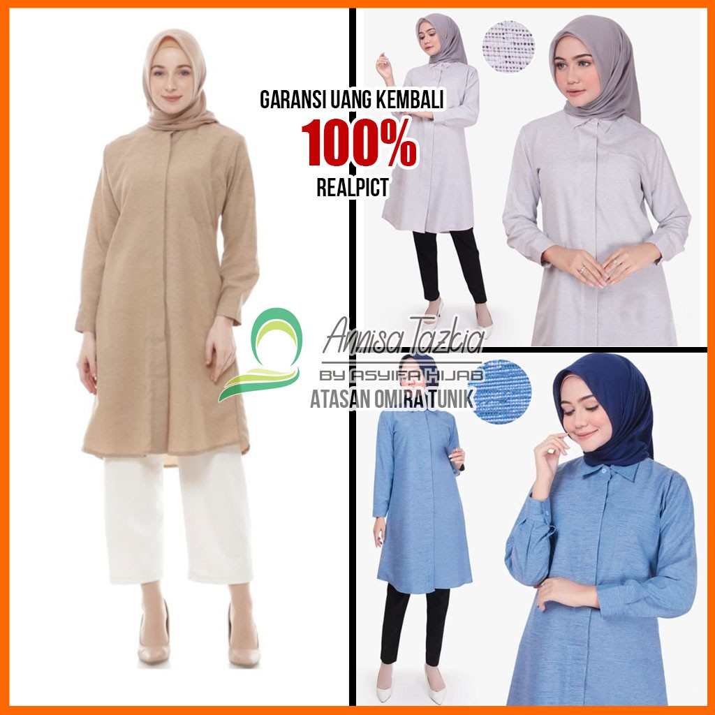 Baju Atasan Tunik Remaja Fashion Muslim Wanita Terbaru Kekinian | Omira Tunik | Asyifa Hijab