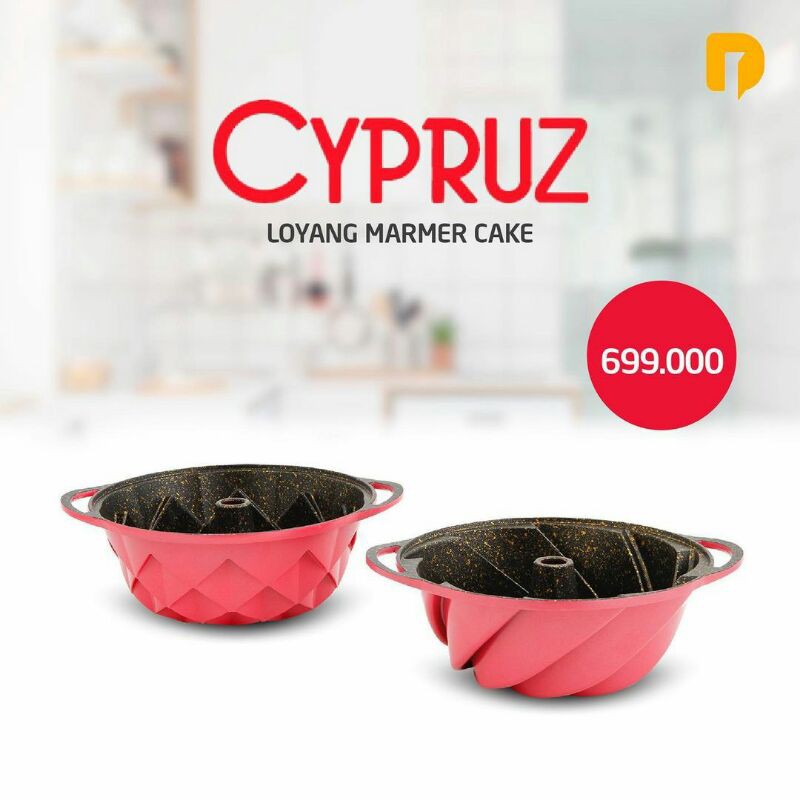 READY Loyang Roti/Cetakan Kue sultan Antilengket ORI Cypruz loyang marmer/marble cake impor motif ca