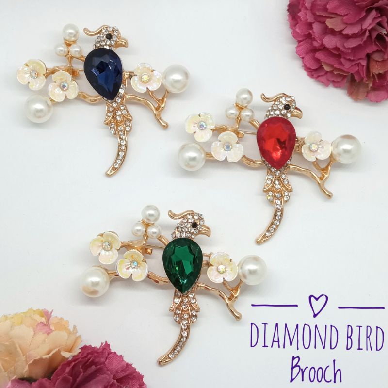 PREMIUM BROOCH DIAMOND BIRD