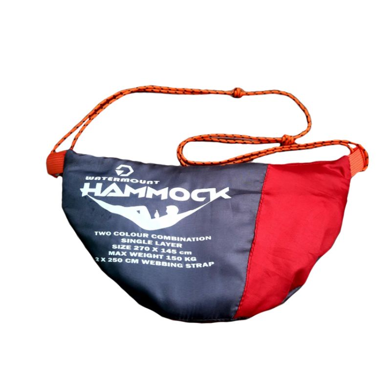 Hammock Ayunan Gantung Watermount 270x145cm free S hook &amp; Tas