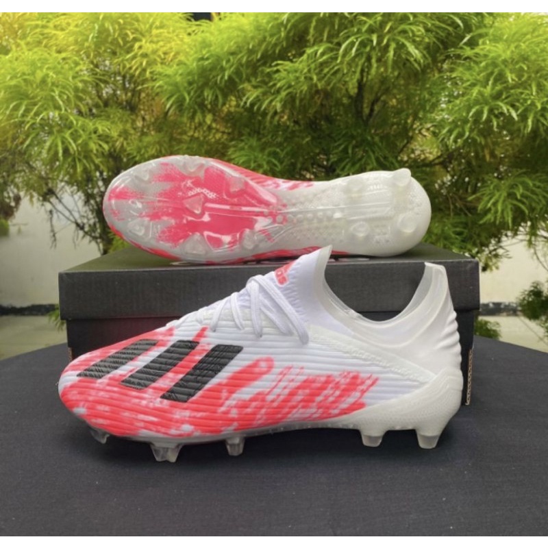 (HARGA RESELLER) SEPATU BOLA ADIDAS X 19.1 WHITE PINK FG