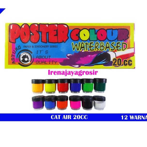 

ⅎ ASTURO CAT AIR / CAT / COLOUR WATERBASED 20 cc 12 warna ➩