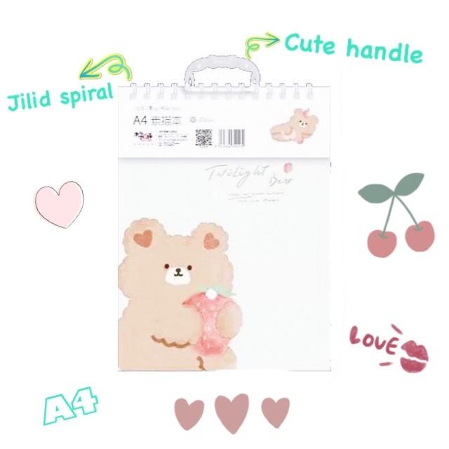 

sketchbook buku gambar a4 spiral strawberry bear Best Seller