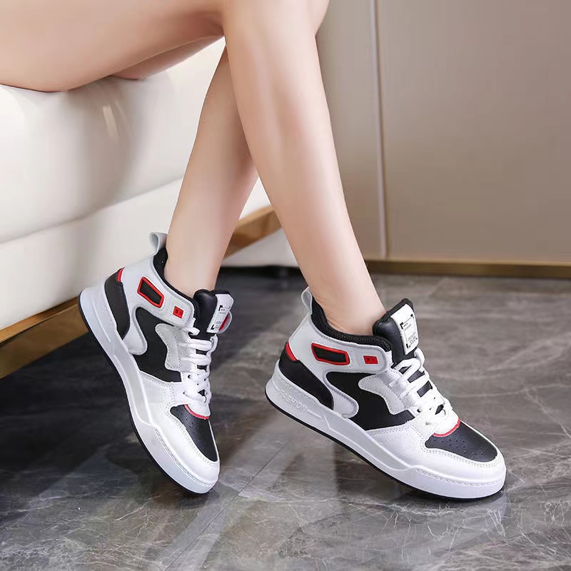 Sepatu Wanita Boot Sport Sneakers Cewek Korean Style Ringan Bertali Kekinian Original Import Kece Sneaker Cewe Harga Murah