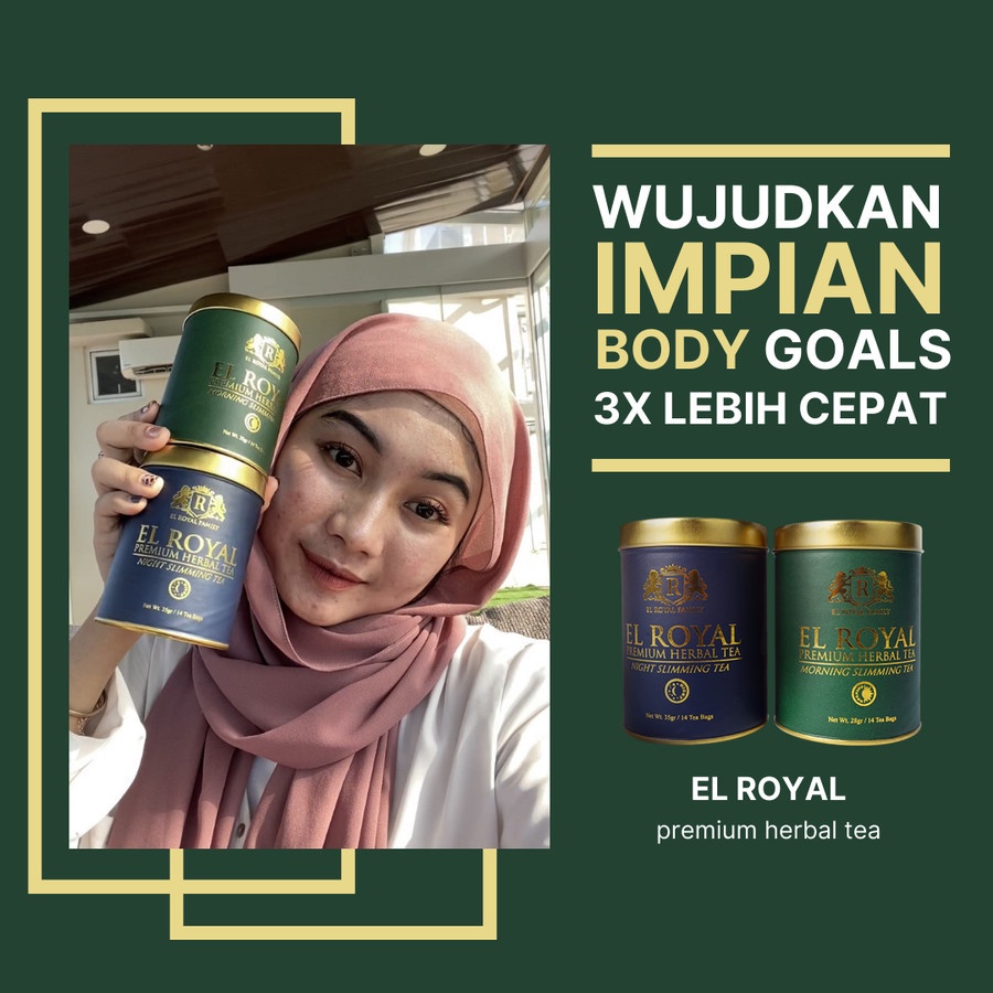 El royal Premium Tea /Teh Pelangsing siang &amp; malam (1 paket) - El Royal