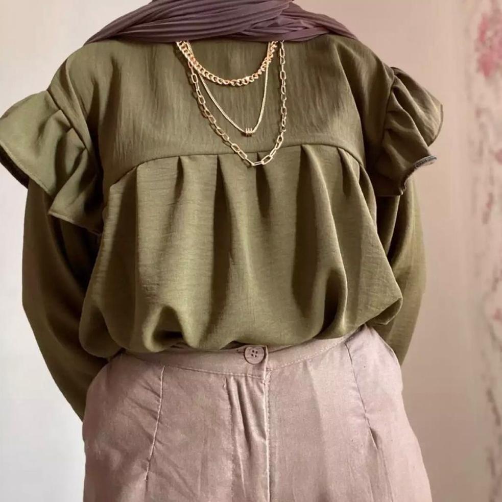 Daisy Blouse Rayon Cringkel | Blus Wanita Kekinian | Blus Wanita Paling Hits 2021 | Bisa Cod . , . ,