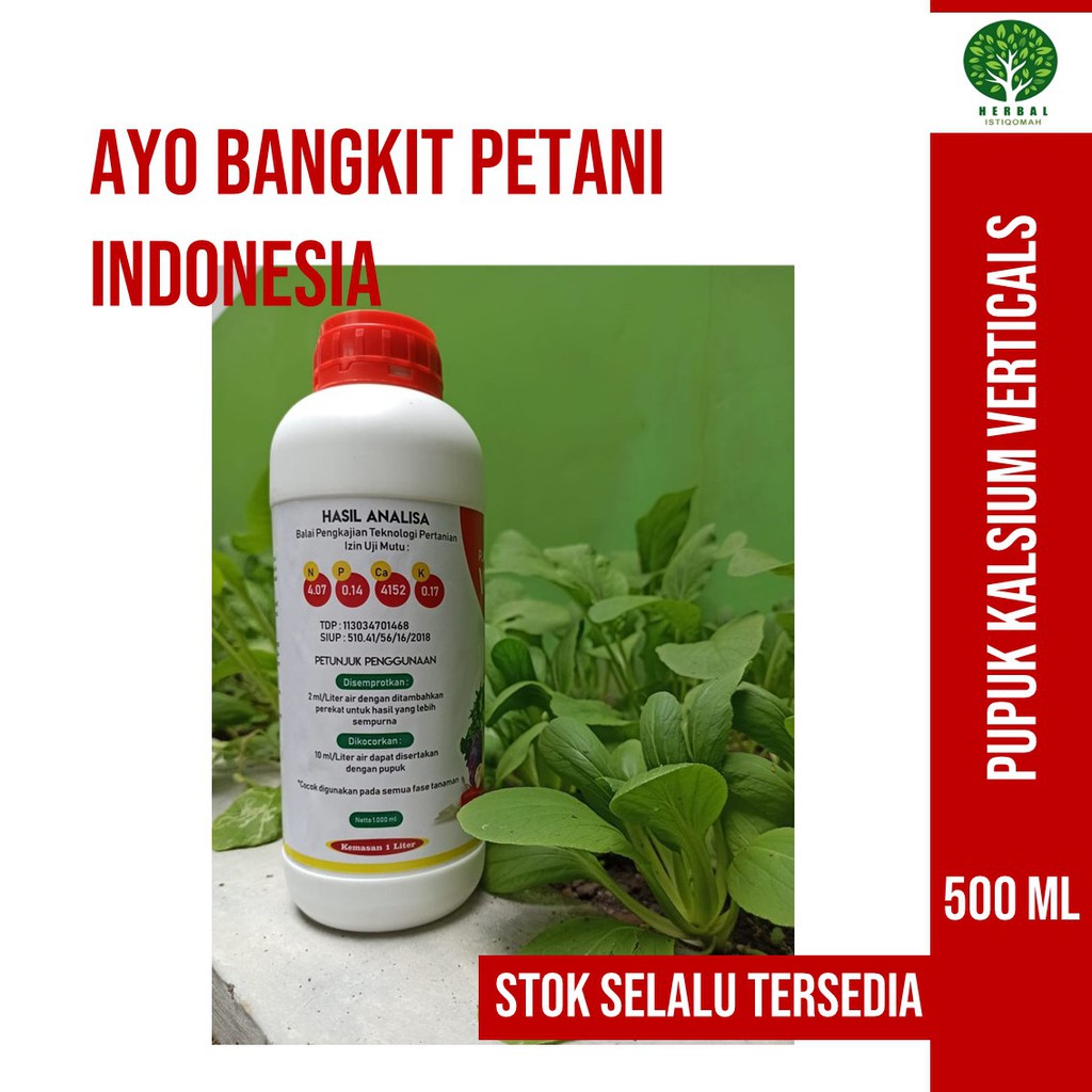 PUPUK KALSIUM SEMPROT PELEBAT CABE Verti-Cals 500 ML - Pupuk Mujarab Alami Mengatasi Rontok Cabe Kuning Busuk Melebatkan Cabe Maksimal, Obat Cabe Kuat dan Merangsang Bunga dan Buah Cabe Terbaik - Pupuk Cabe Terlaris 500 ML-2