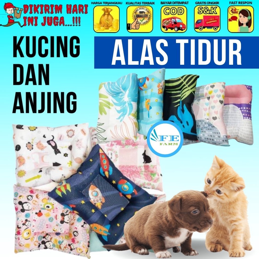 Alas Tidur Anjing Alas Tidur Kucing Pet Bed Matras Anjing Matras Kucing Pet Mat Kasur Anjing Kucing FEFARM