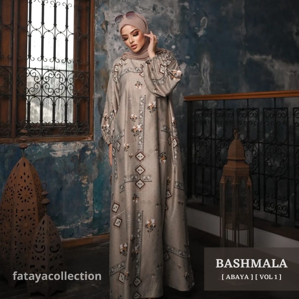 Fataya Collection BASHMALA Abaya Jumbo Wanita - Bahan Maxmara Lingkar Dada 120cm